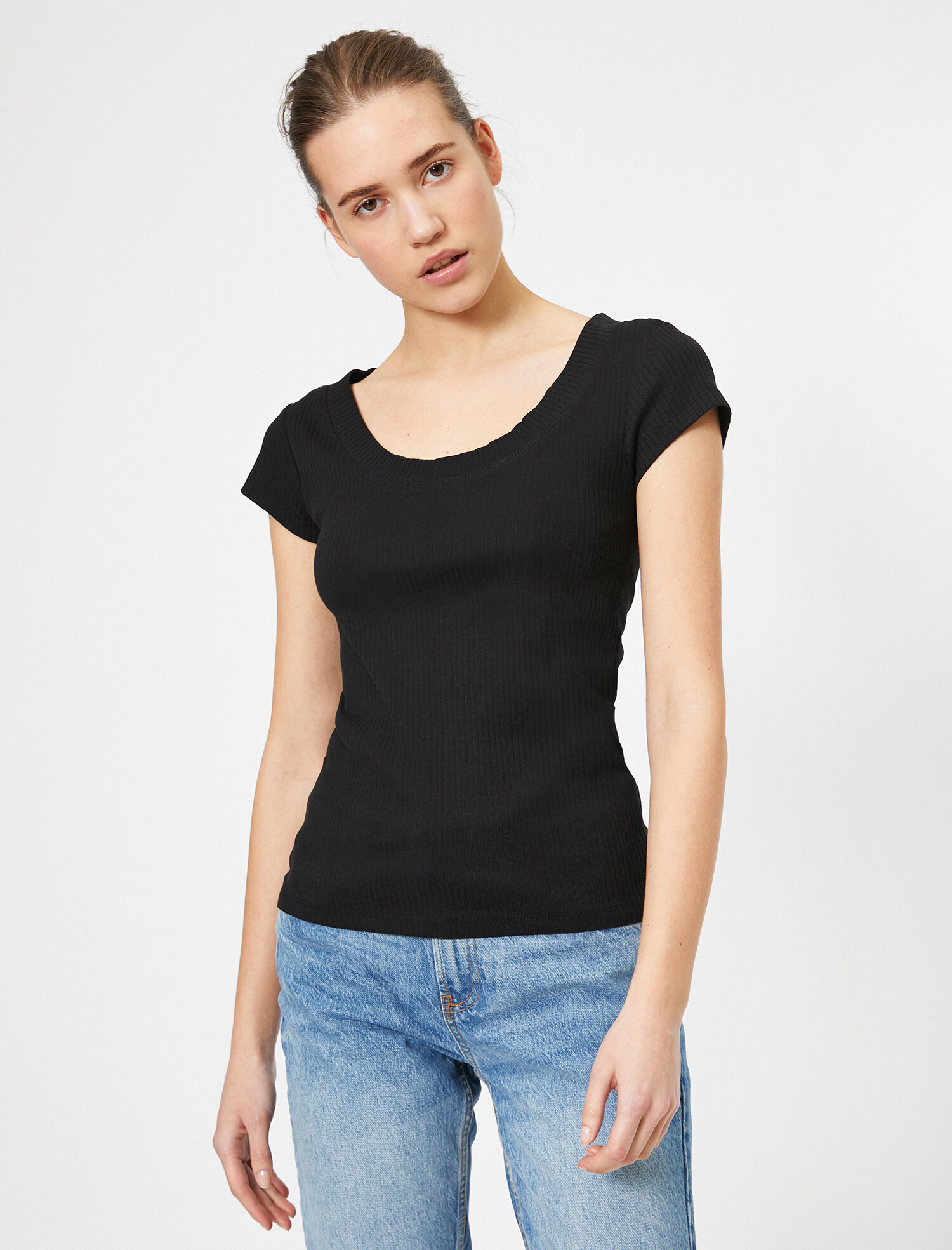 

Футболка Koton 0KAK13884EK-999  Black, Футболка Koton 0KAK13884EK-999 S Black
