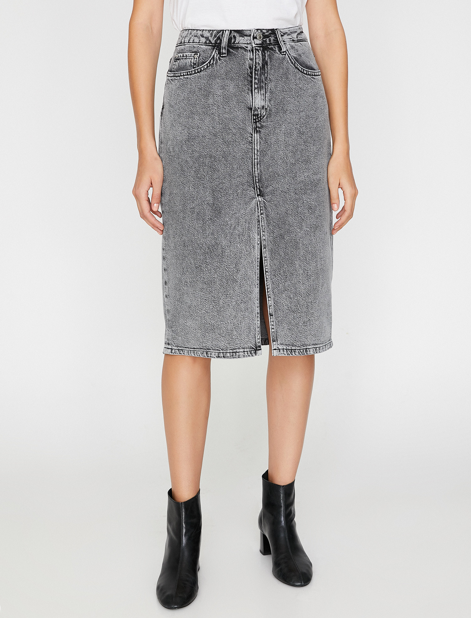 

Юбка Koton 0KAK77067MD-GRY 38 Grey