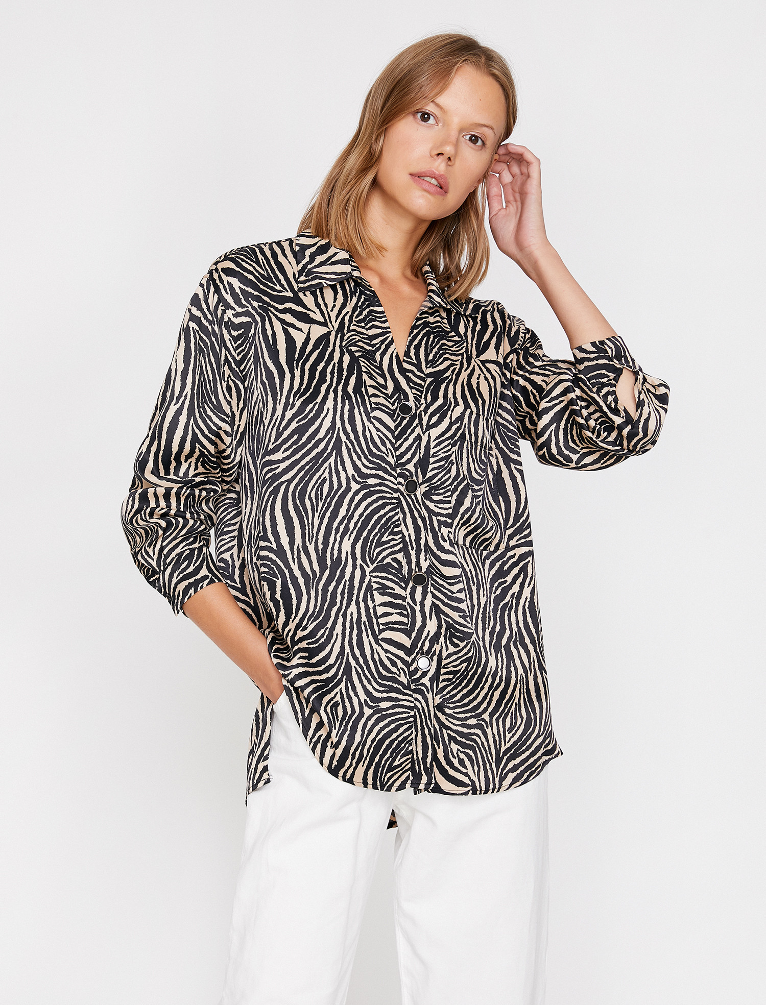 

Рубашка Koton 0KAK66966IW-01V 36 Black Design