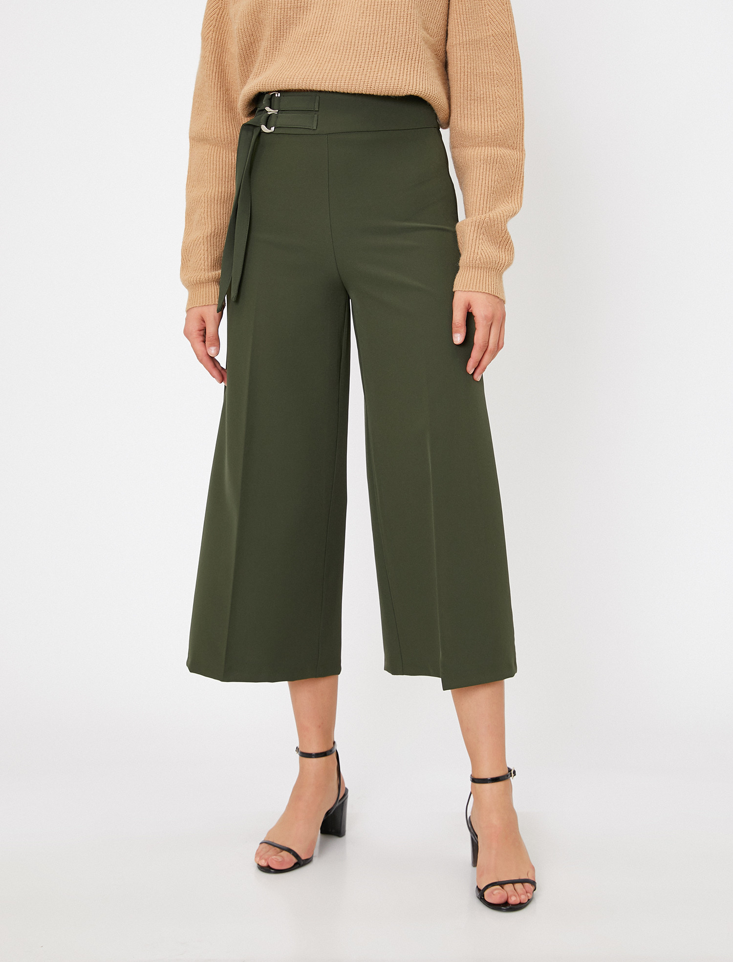 

Брюки-кюлоты Koton 0KAK42896UW-870  Khaki, Брюки-кюлоты Koton 0KAK42896UW-870 42 Khaki