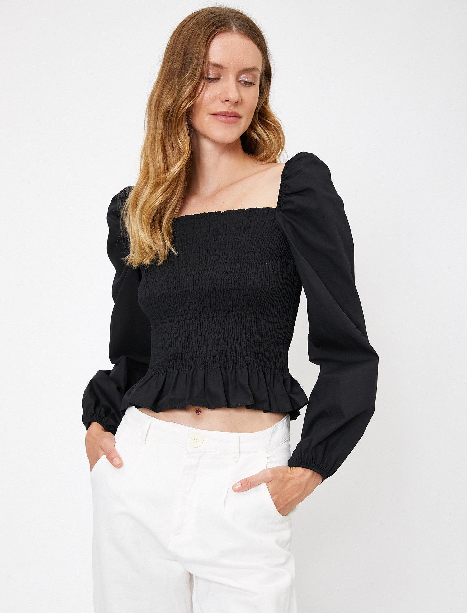 

Блузка Koton 0KAK68536PW-999 42 Black