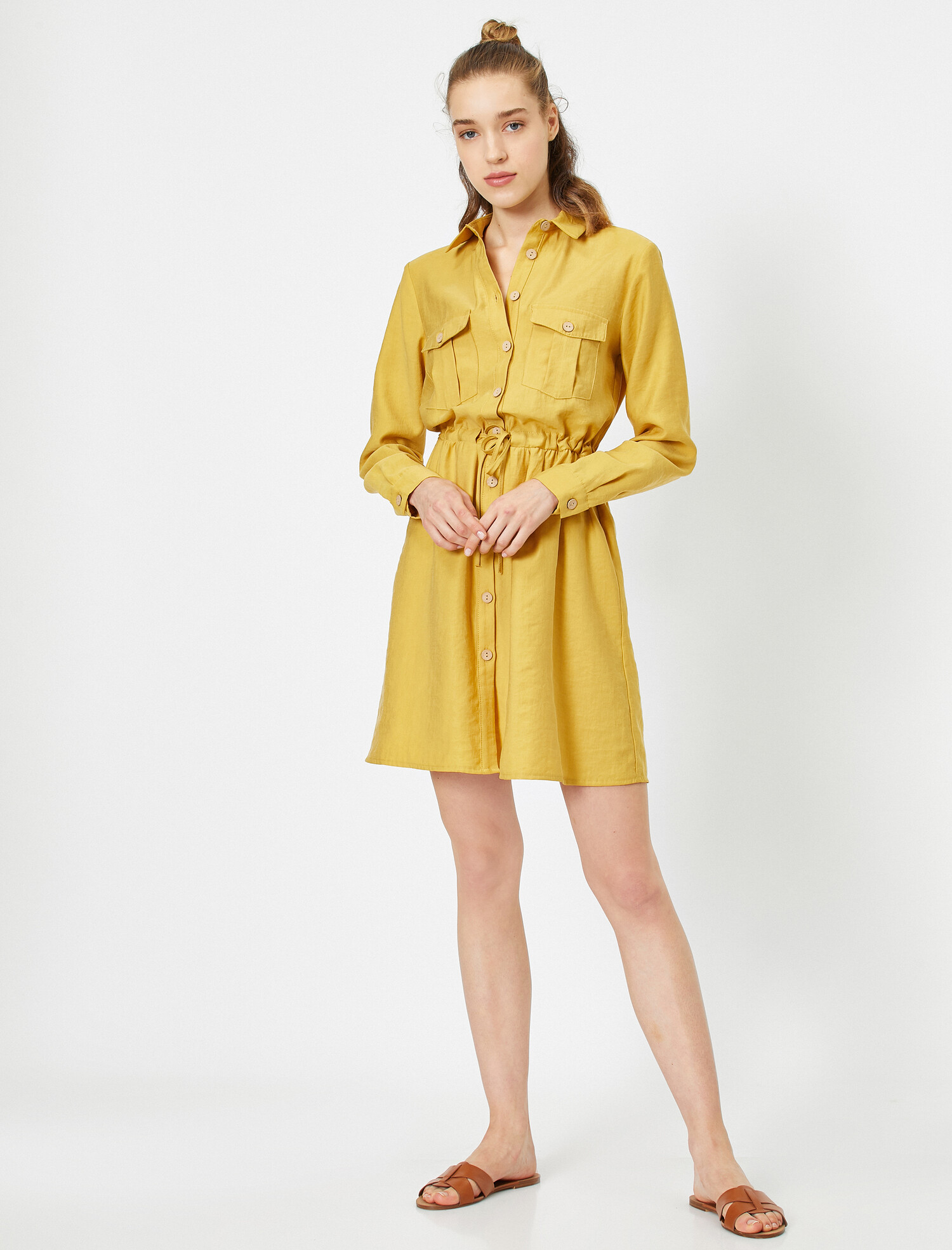 

Платье Koton 0KAL88486IW-159 36 Mustard