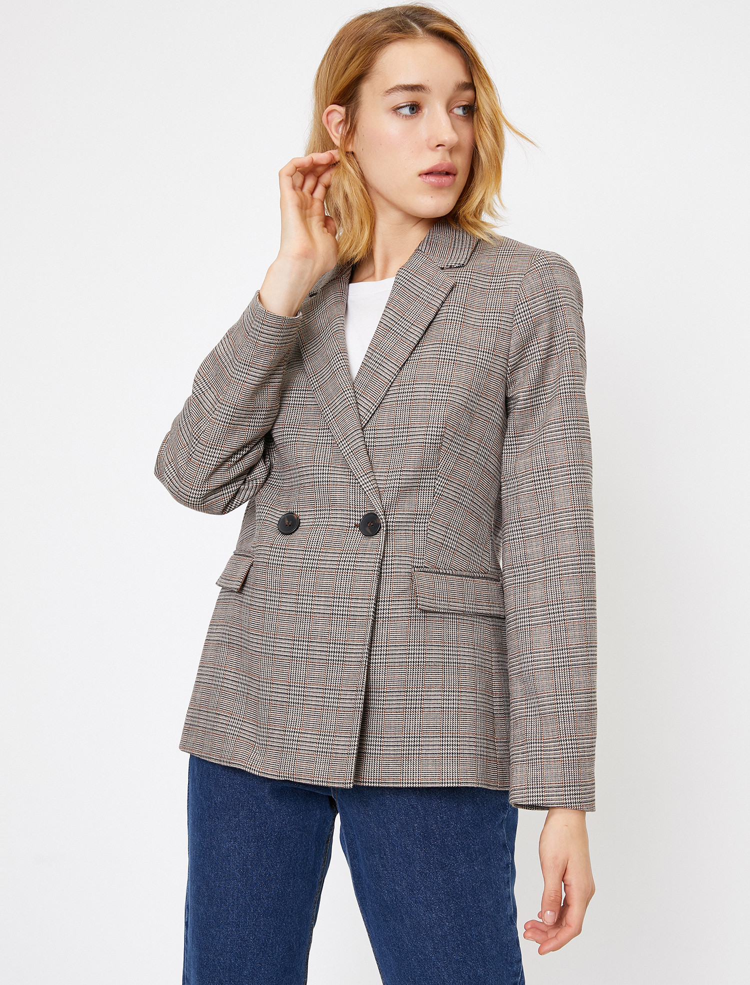 

Пиджак Koton 0KAK52779UW-08T 38 Brown Check