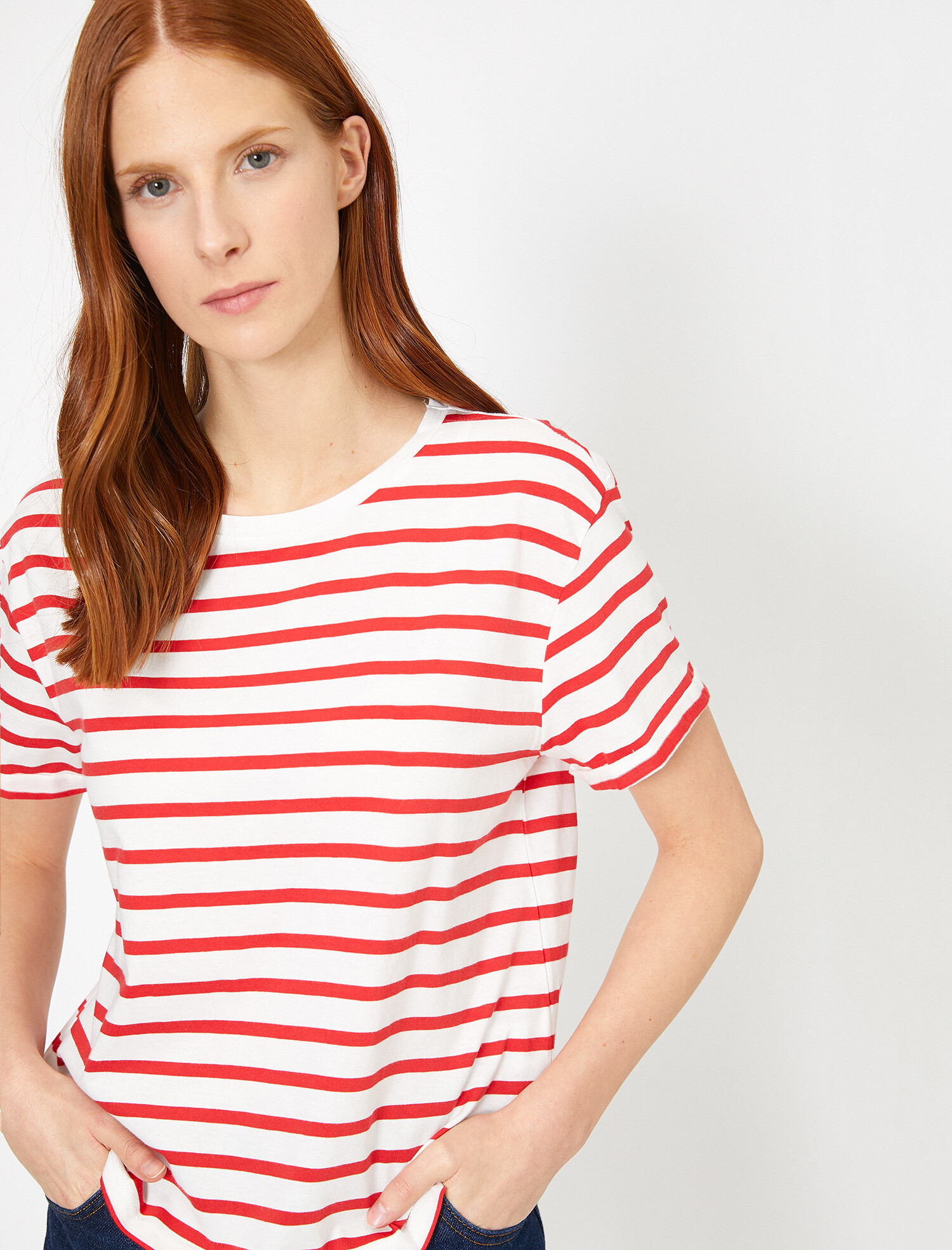 

Футболка Koton 0KAK12082YK-11M L Red Stripe