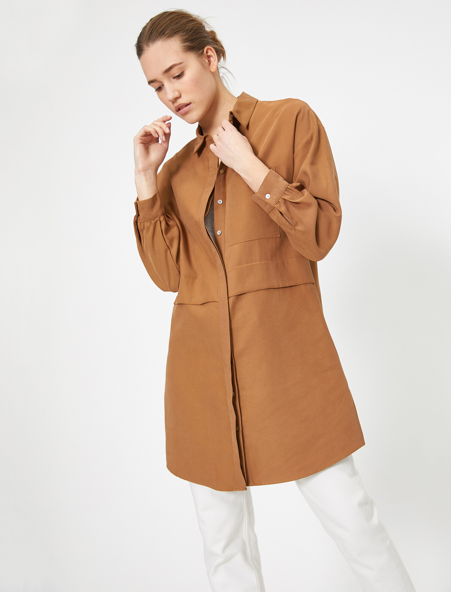 

Туника Koton 0KAK68026PW-918 38 Caramel