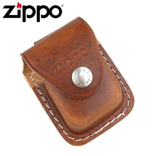 

Чохол Zippo коричневий з петелькою на кнопці (LPLB)