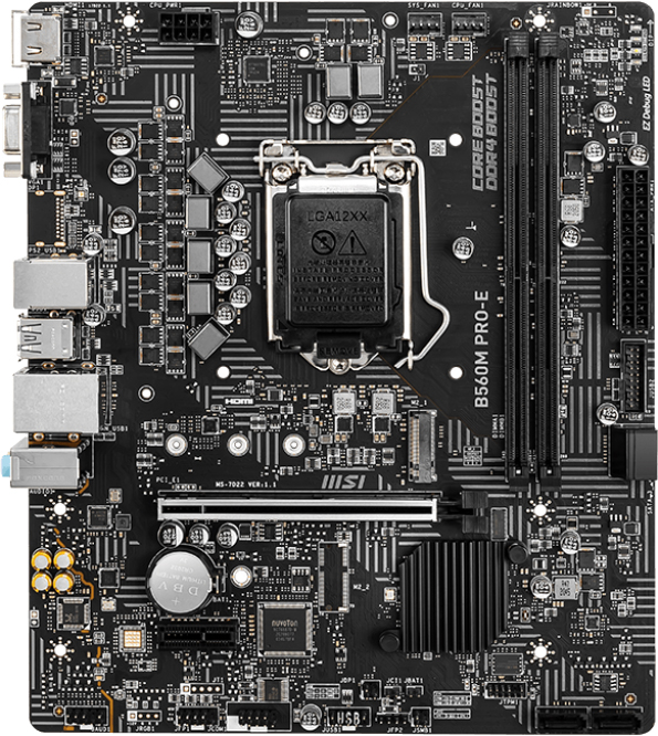 

Материнская плата MSI B560M Pro-E (s1200, Intel B560, PCI-Ex16)