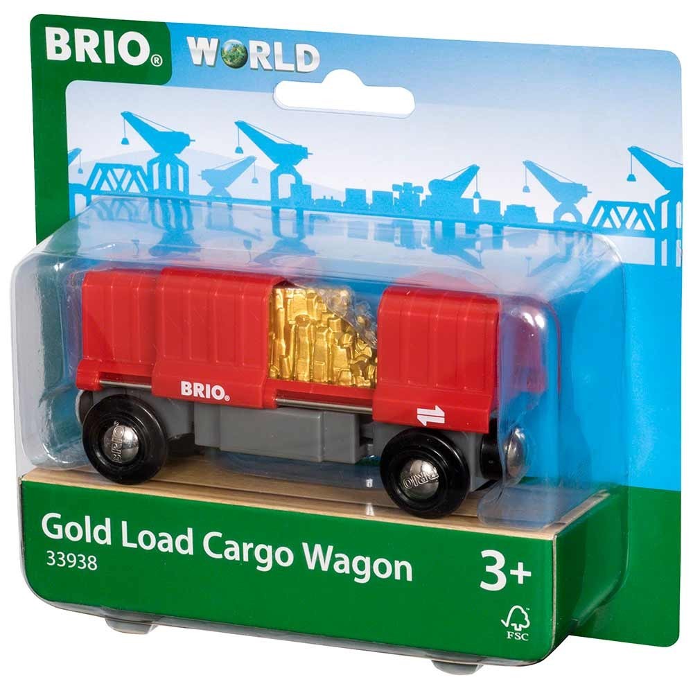 

Грузовой вагон для железной дороги BRIO с золотом (33938)
