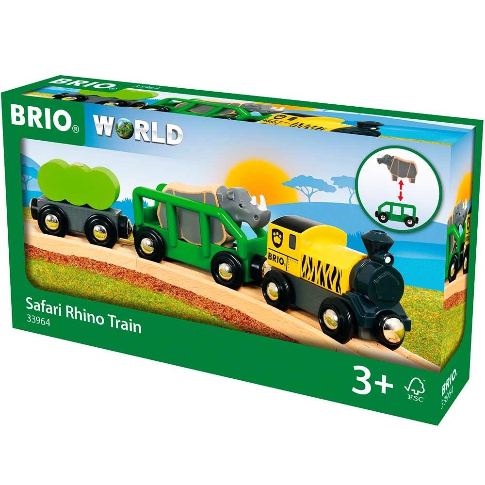 

Поезд для железной дороги BRIO Сафари с носорогом (33964)