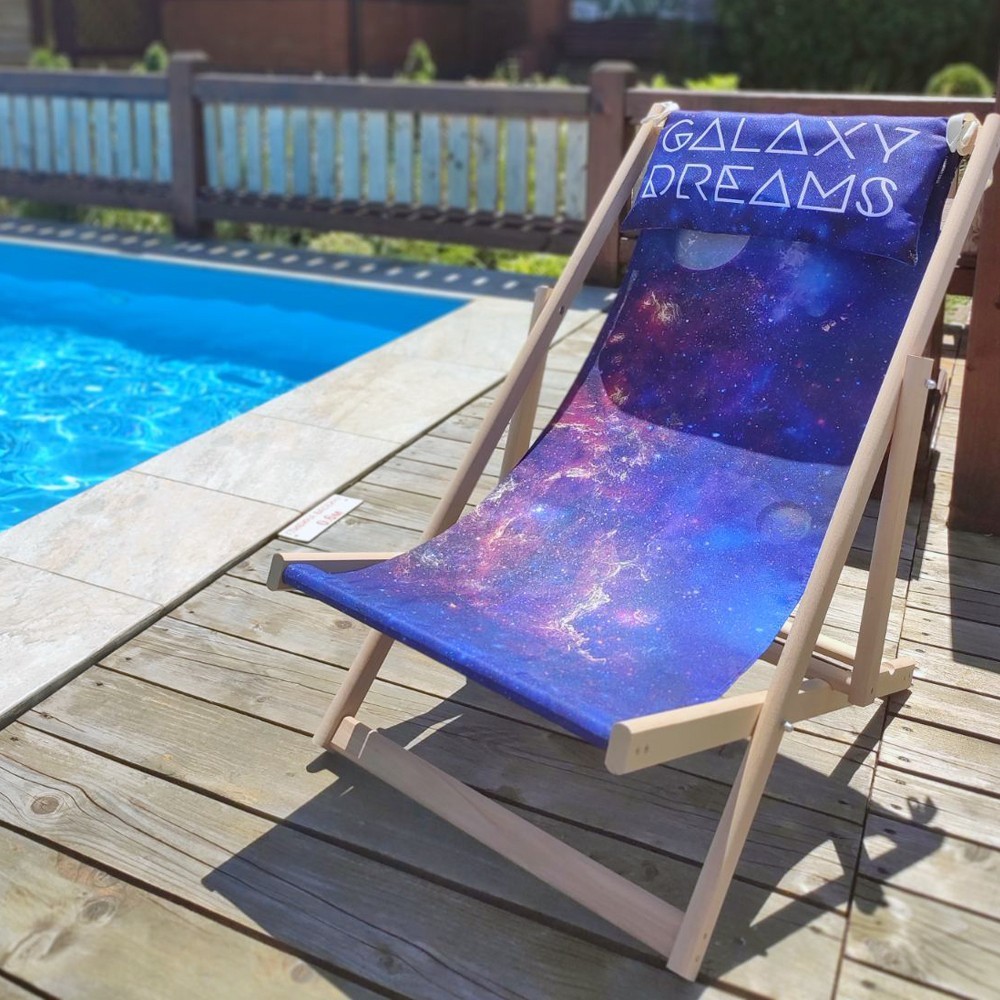 

Шезлонг деревянный для пляжа и бассейна "Galaxy dreams"