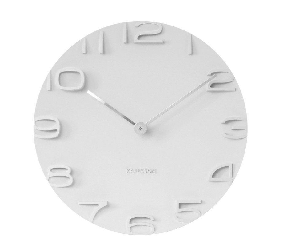 

Настенные часы Karlsson On The Edge Warm White 42 см KA5311WH