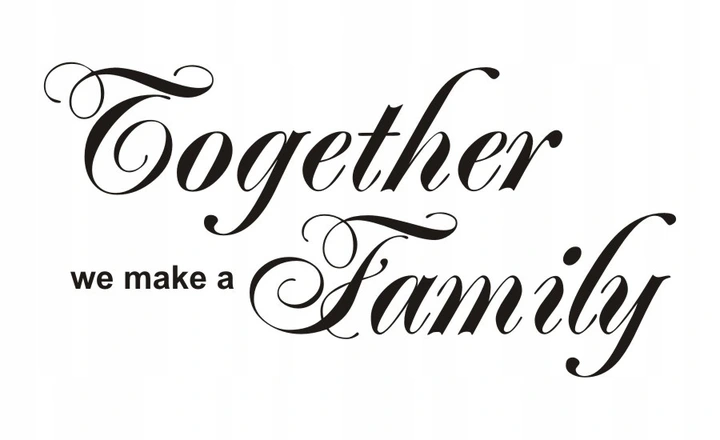 

Наклейка для интерьера Together we make... 100 х 50 см черный цвет Naklejkolandia Oracal (F-49)