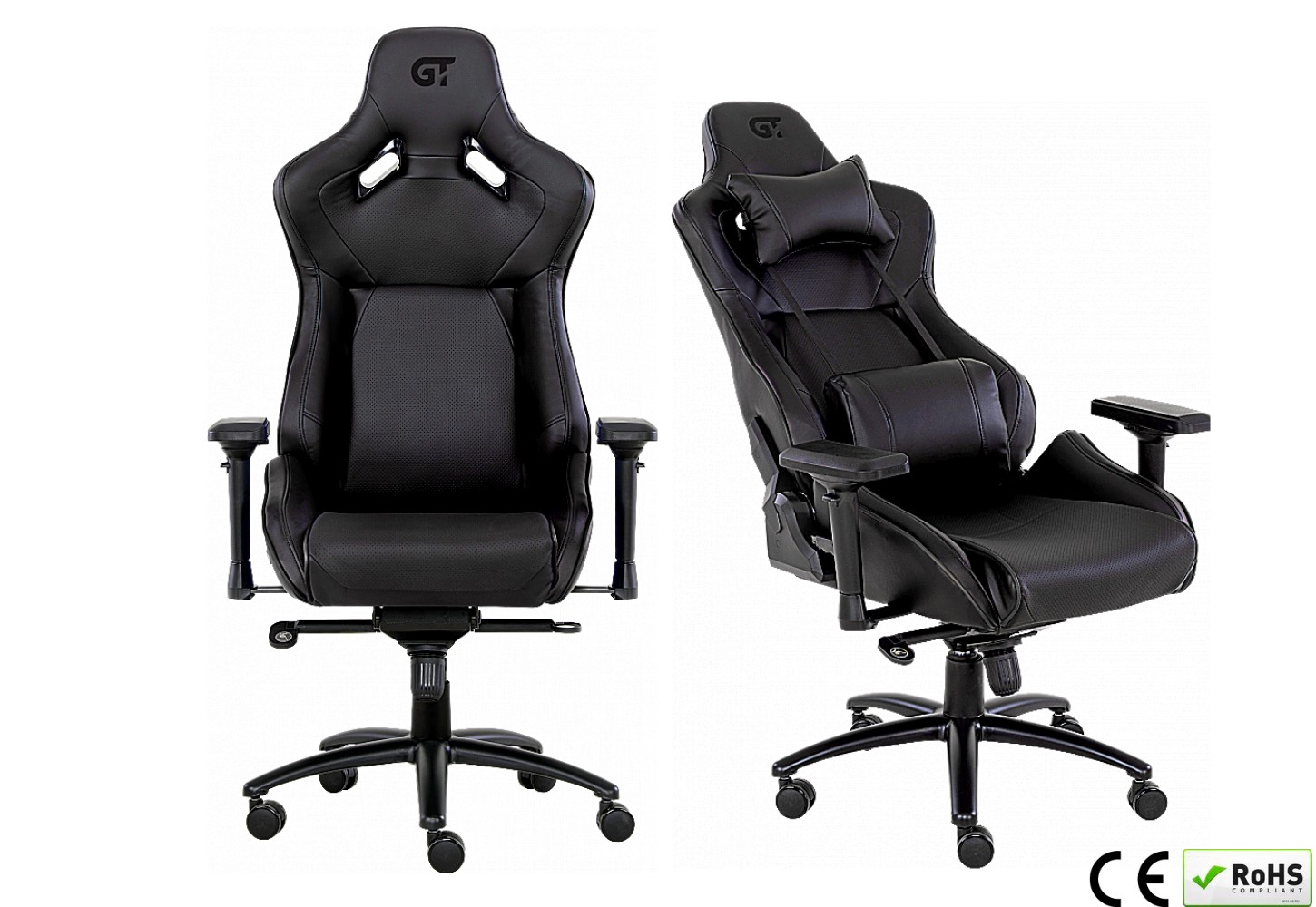 

Компьютерное Игровое Кресло Геймерское с MultiBlock для Геймера GT Racer X-0733 Черный Карбон