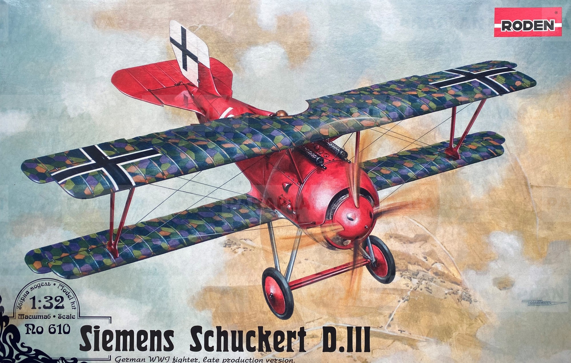 

Сборная модель RODEN 610 истребителя Siemens Schuckert D.III