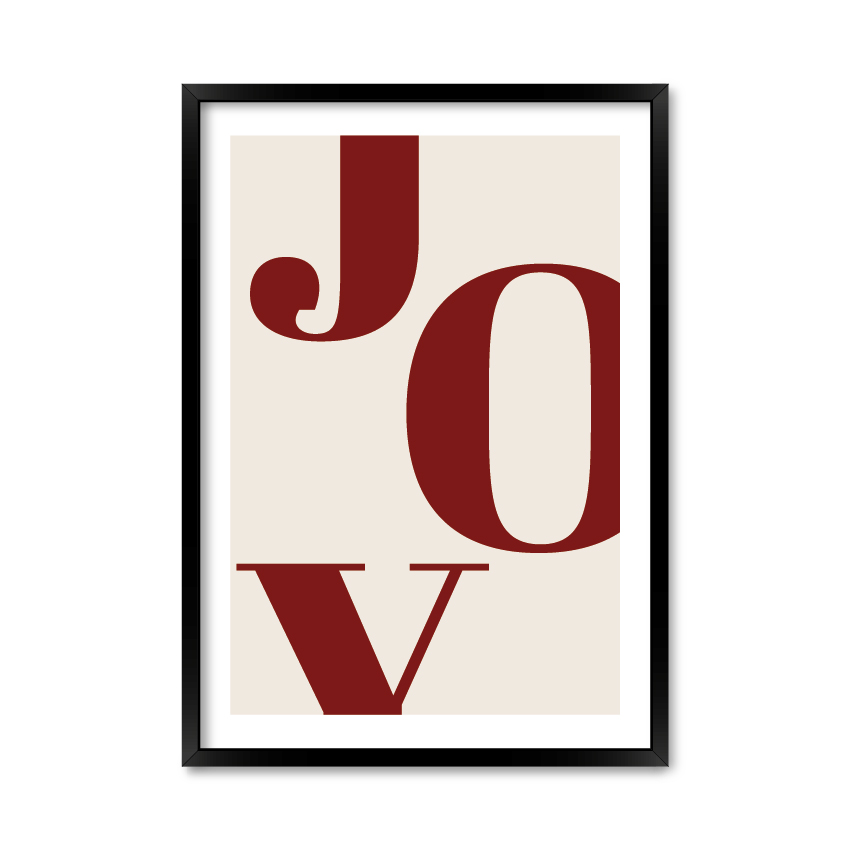 

Постер "Joy" с антибликовым стеклом 42 x 59.4 см в чёрной рамке