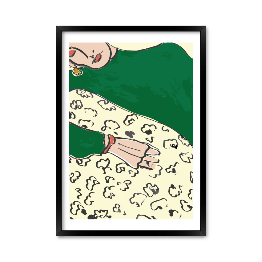 

Постер "Sleeping girl art" с антибликовым стеклом 42 x 59.4 см в чёрной рамке