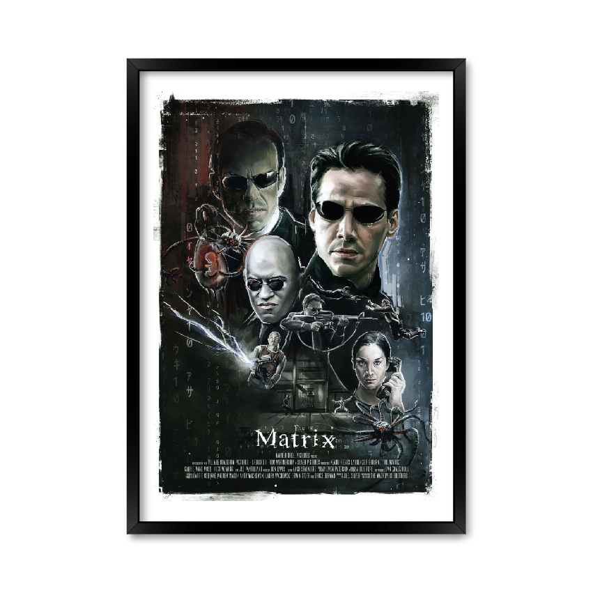 

Постер "The Matrix" с антибликовым стеклом 59.6 x 84 см в чёрной рамке