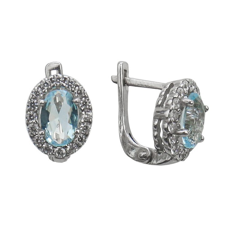 

Серьги из серебра 920052акв-17