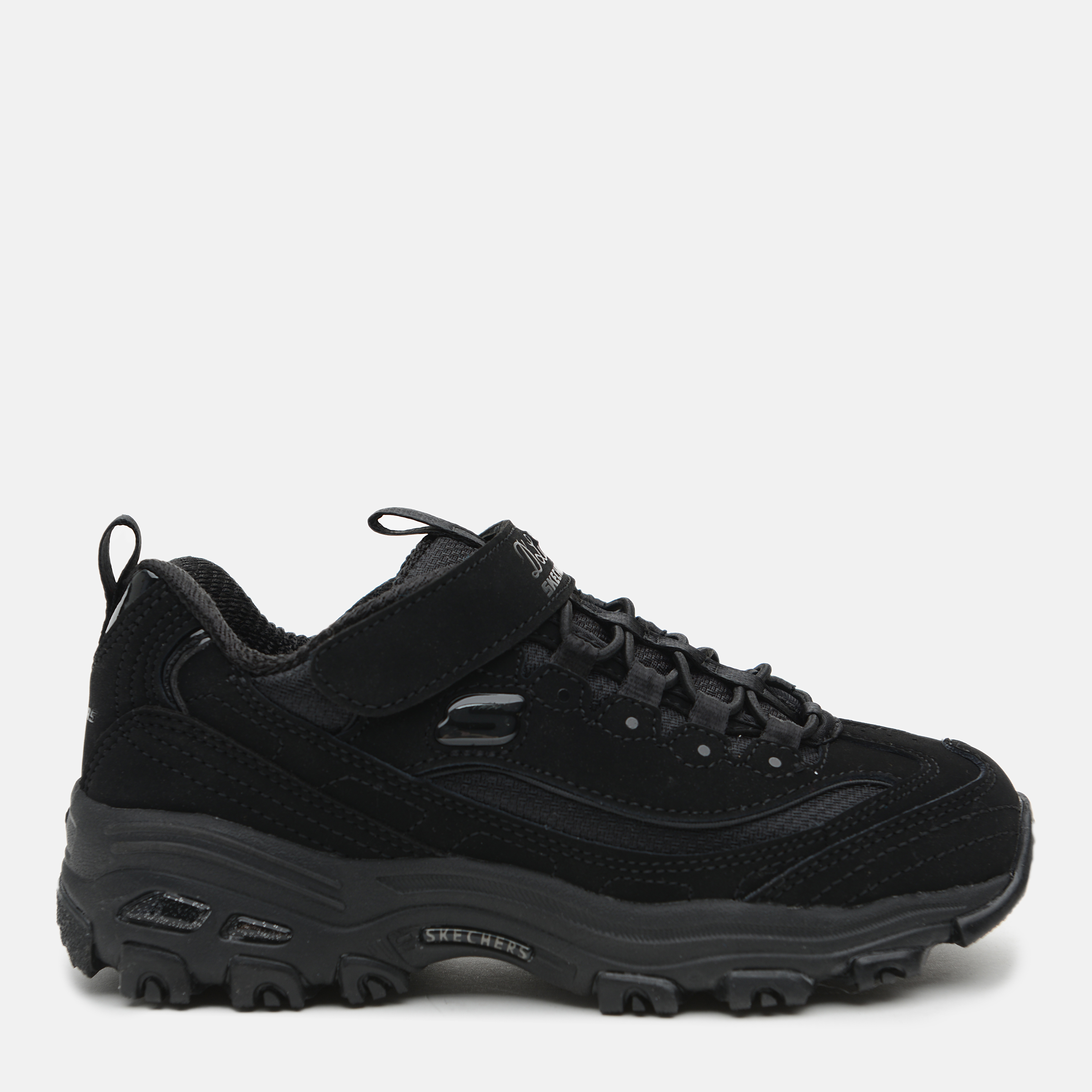 

Кроссовки детские кожаные Skechers 80522L BBK 30 19 см Черные _3282991