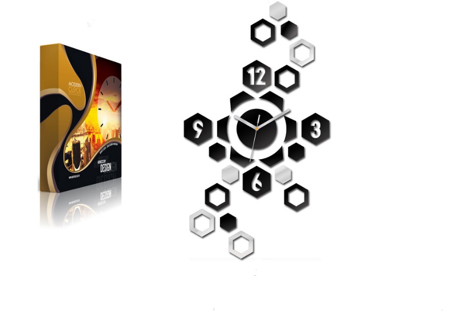 

Настенные часы Modern Clock Hexagon