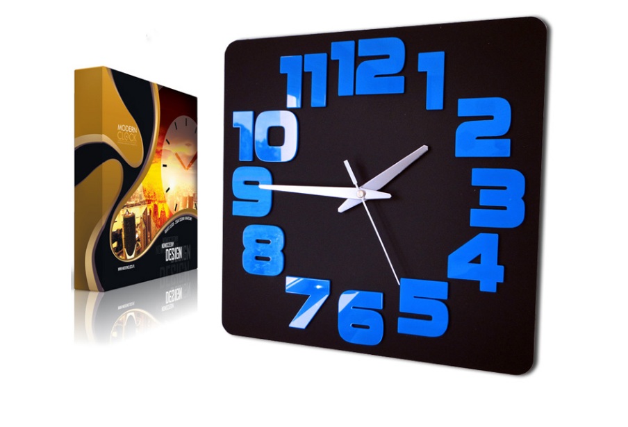 

Настенные часы Modern Clock Logic Style Blue