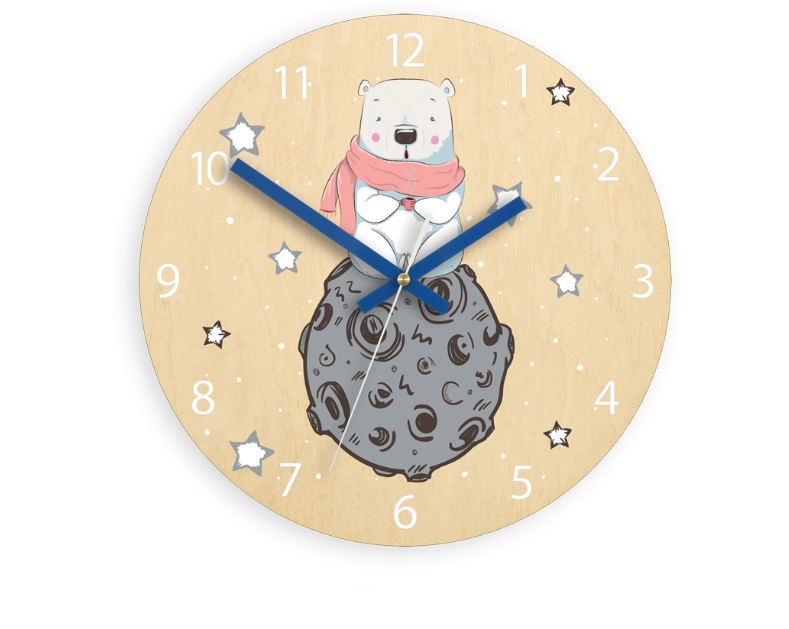 

Настенные часы деревянные для детской комнаты Modern Clock Misio
