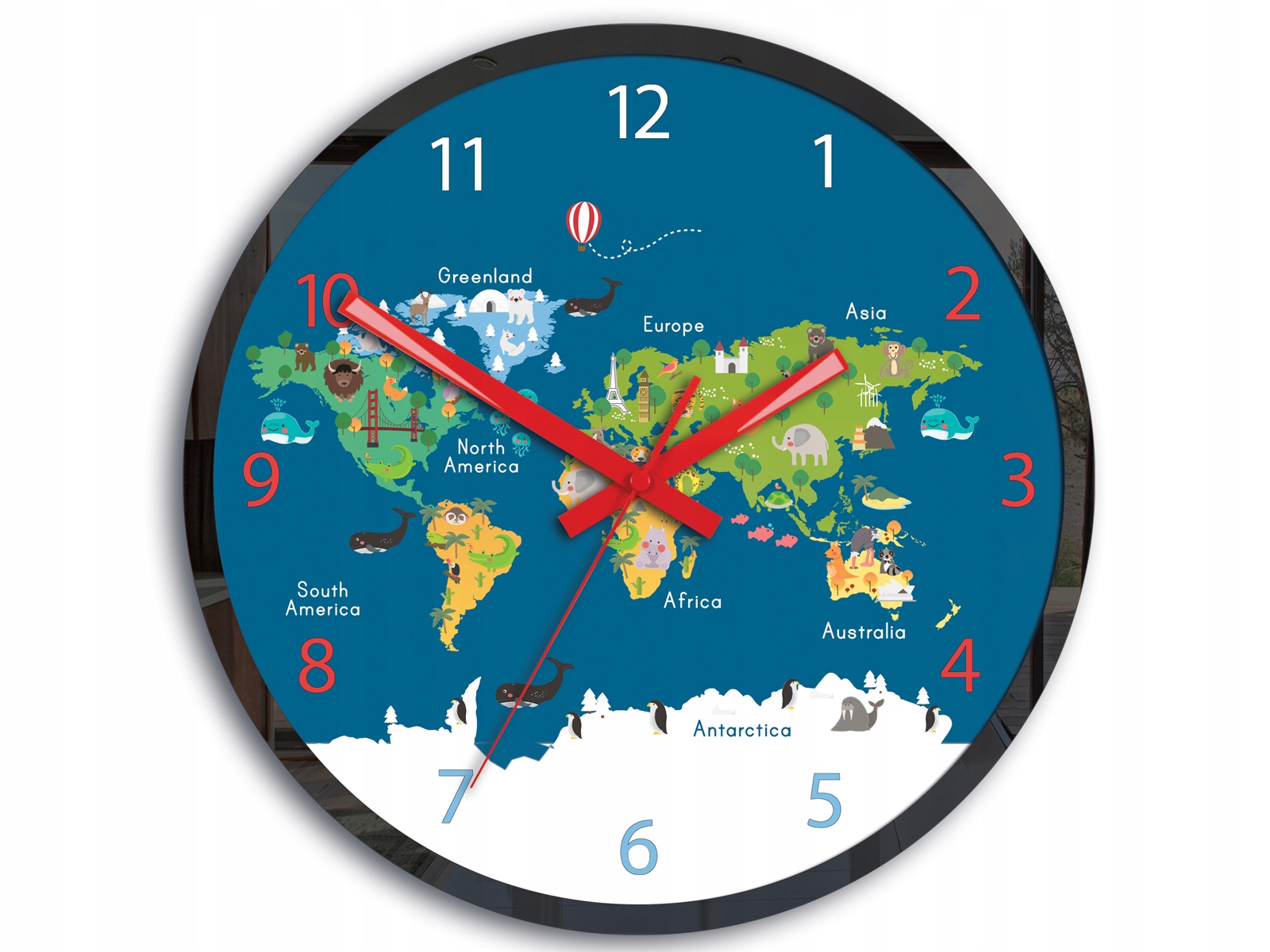 

Настенные часы для детской комнаты Modern Clock Education World Map