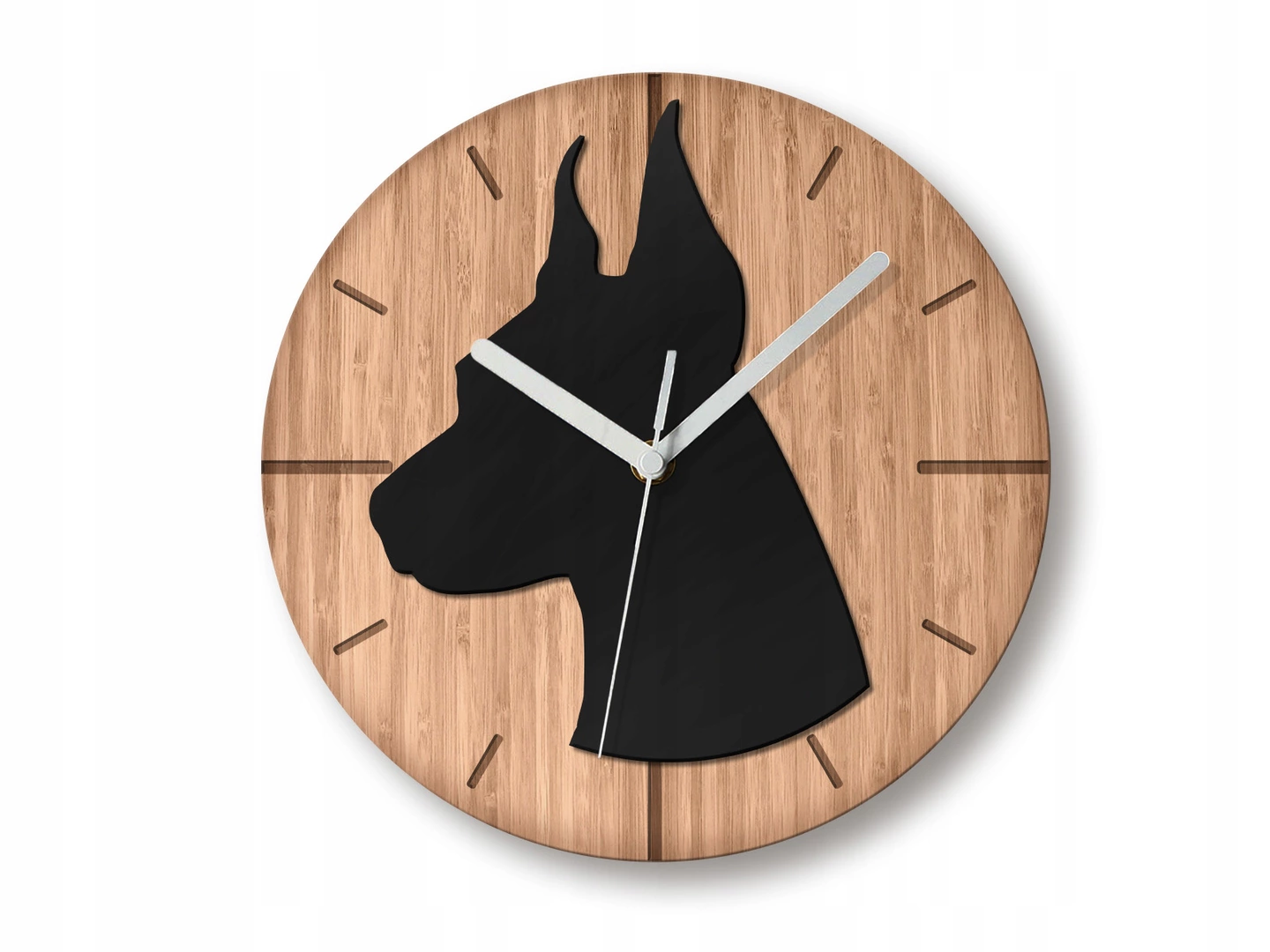 

Настенные часы деревянные DECOTIA Lovely Dogs DOBERMAN Bamboo