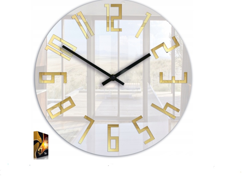 

Настенные часы Modern Clock Slim Gold