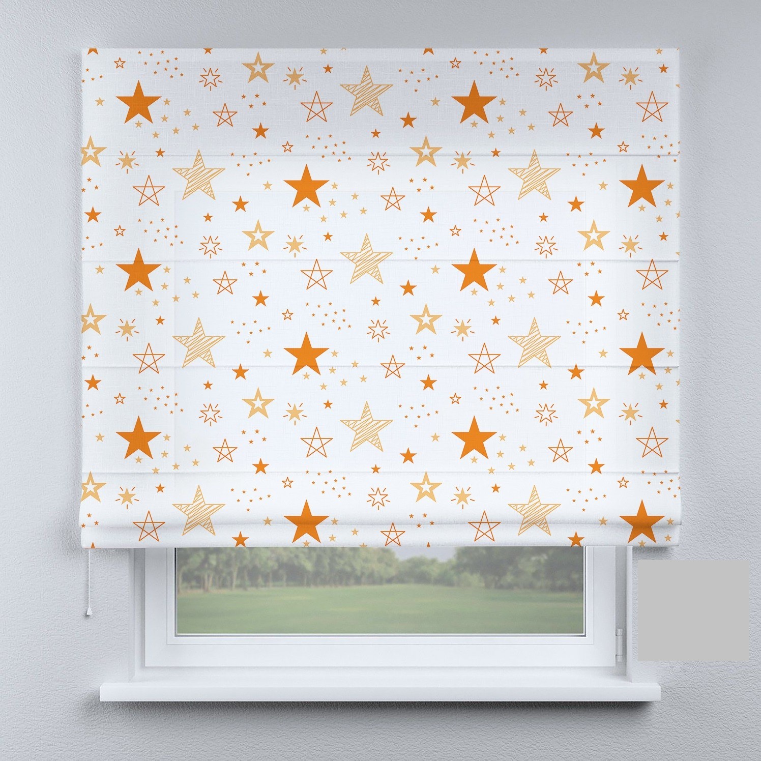 

Римские шторы DECOLIV звезды оранжевые 210*170 см