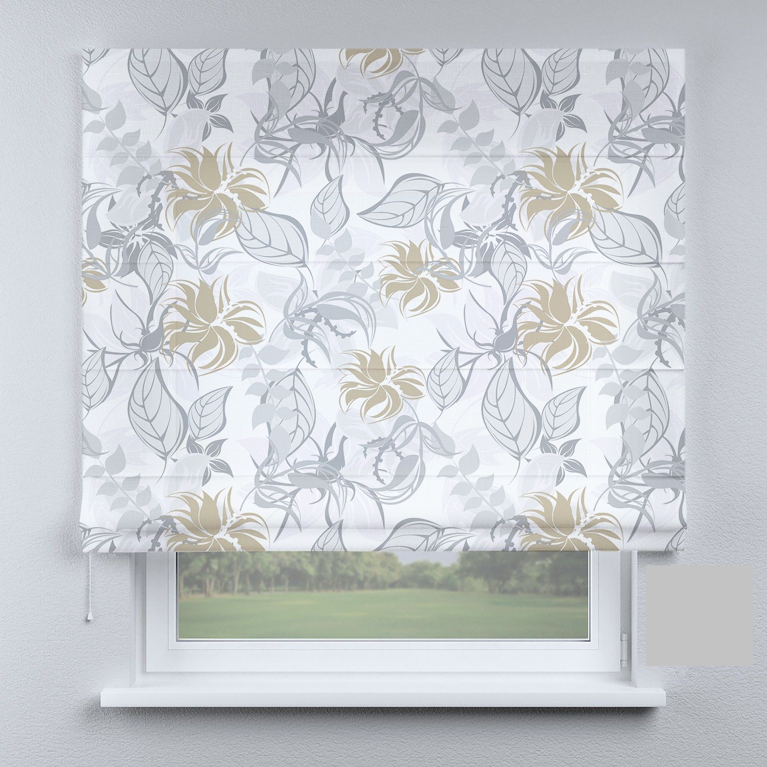 

Римские шторы DECOLIV серый лист прованс 110*170 см