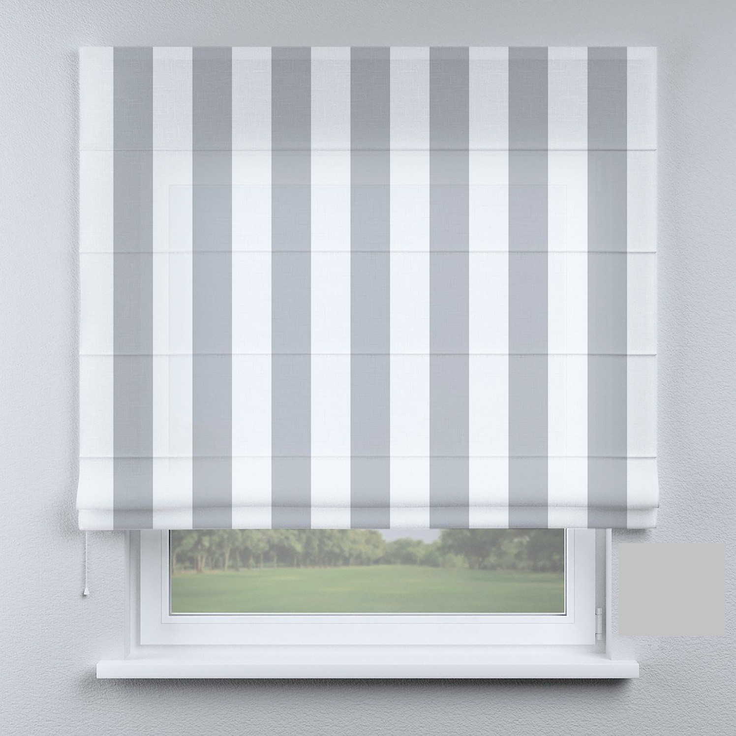 

Римские шторы DECOLIV полоски серые большие 280*170 см