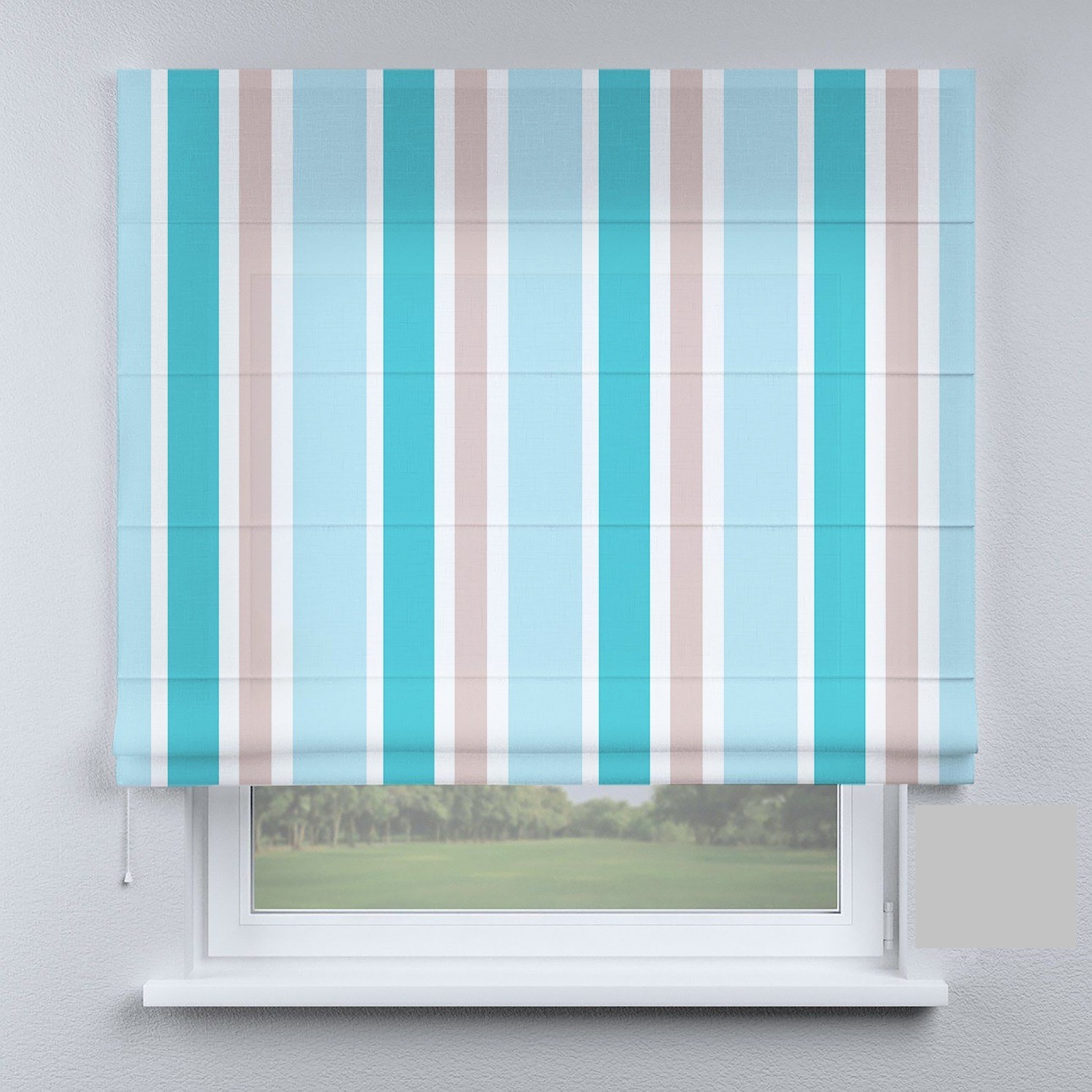 

Римские шторы DECOLIV светло-голубые полосы 250*170 см