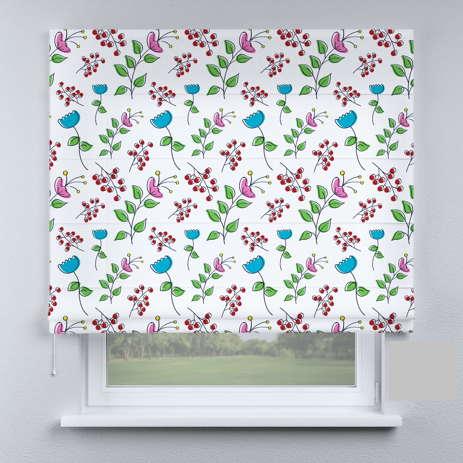

Римские шторы DECOLIV гронки ягод 50*170 см
