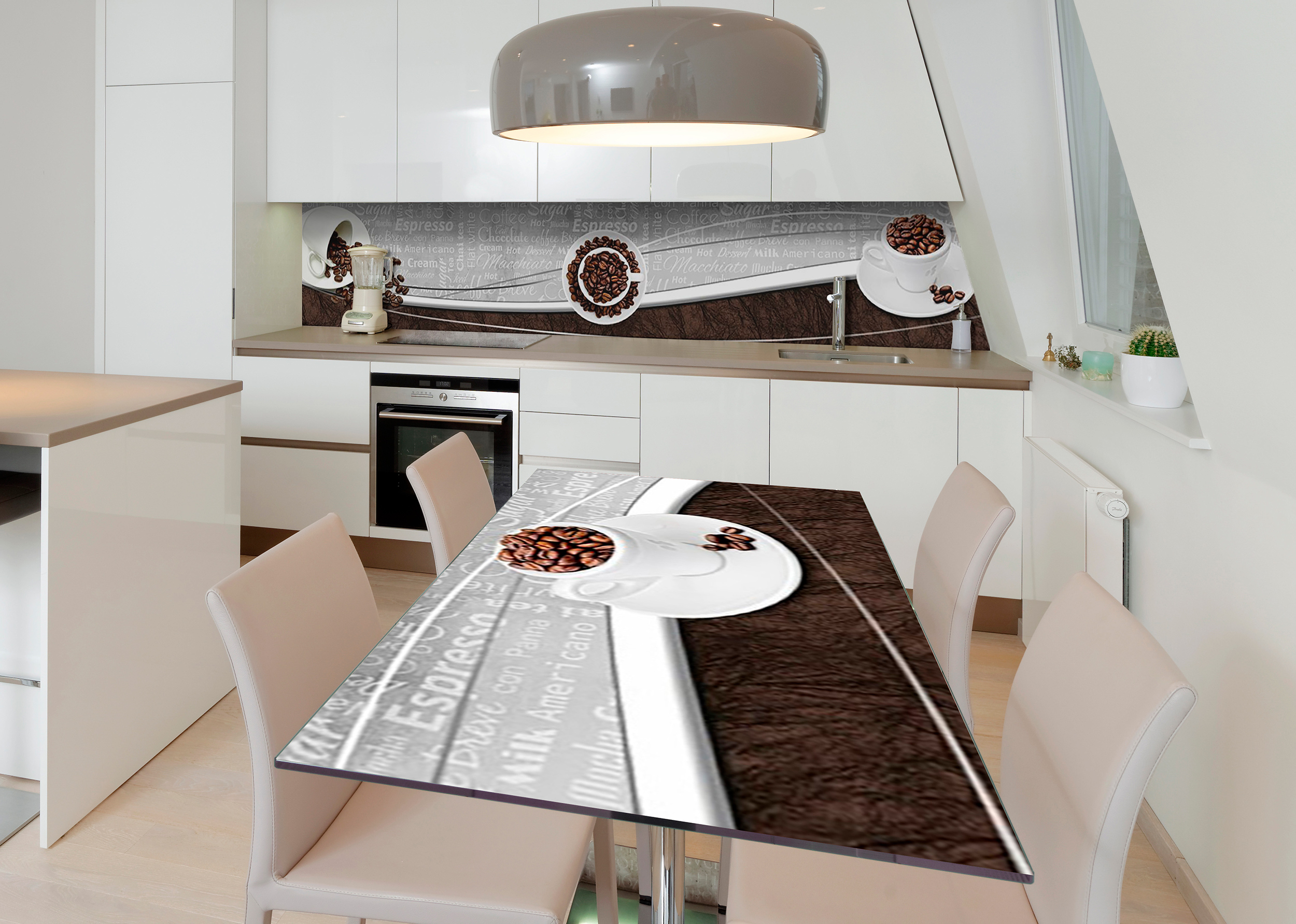 

Виниловая 3D наклейка на стол Zatarga Кофебар 600х1200 мм