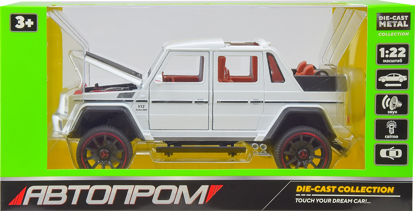 

Внедорожник Автопром Mercedes-Benz (1:22) Белый (9757 белый)