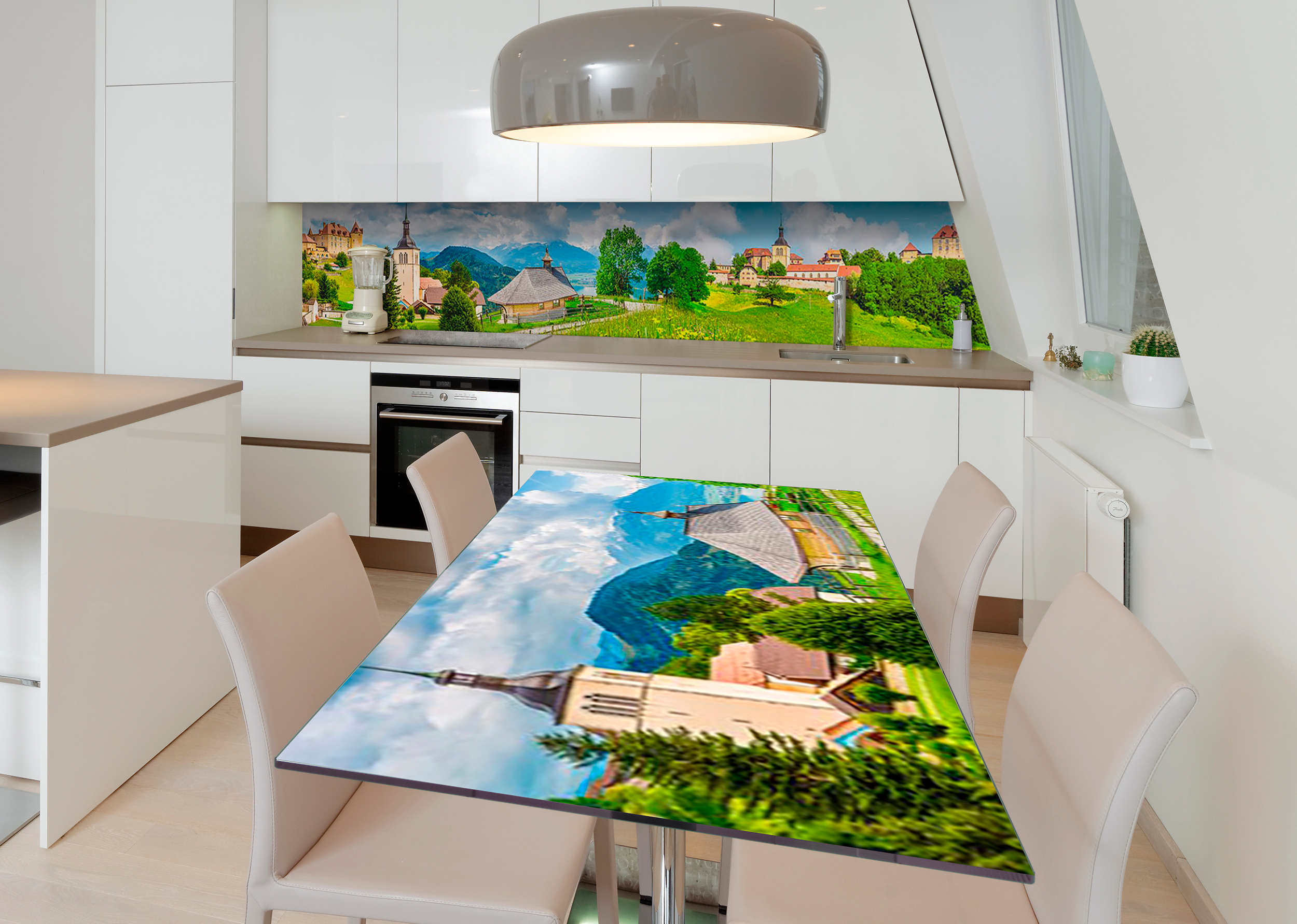 

Виниловая 3D наклейка на стол Zatarga Межигорье 600х1200 мм