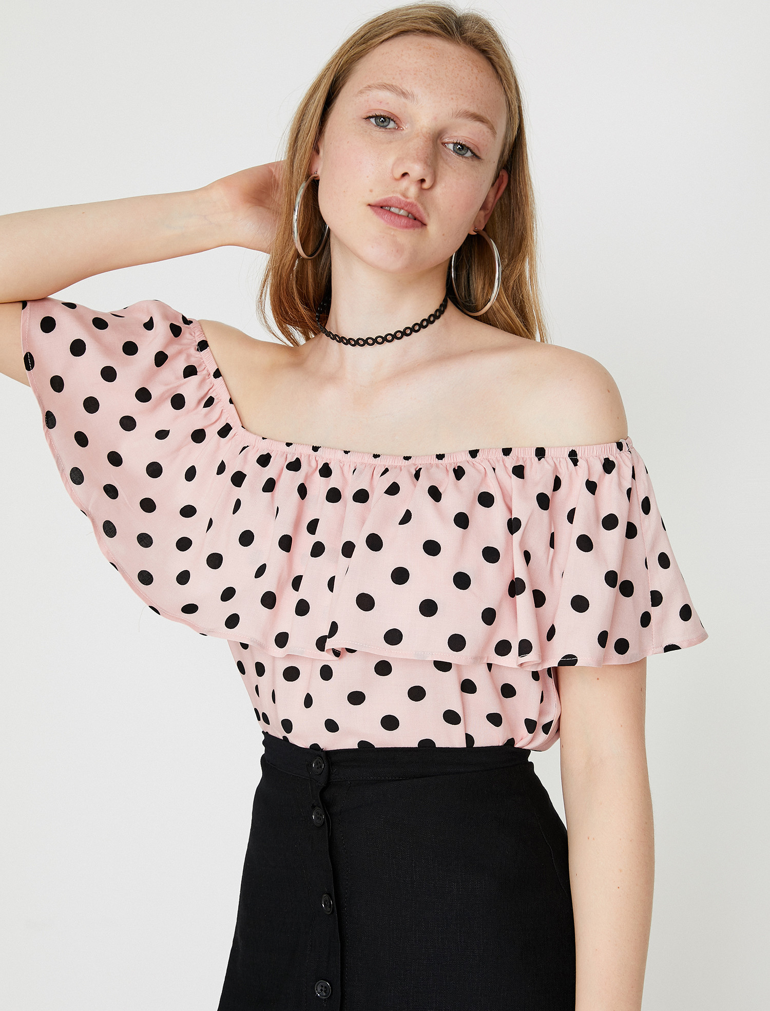 

Блузка Koton 9YAL68577IW-22B 34 Rose Design
