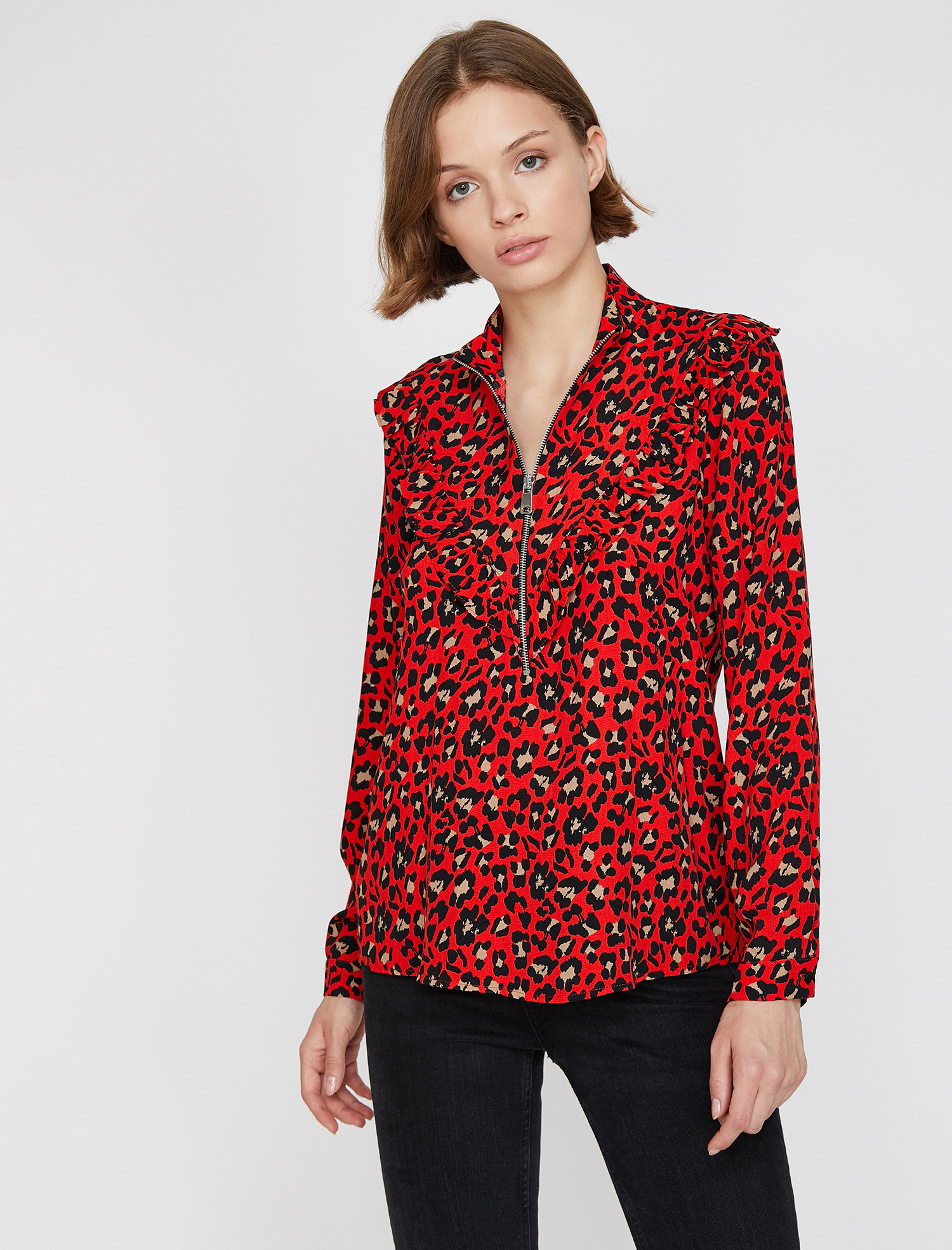 

Блузка Koton 0KAK66431IW-01D 40 Red Design