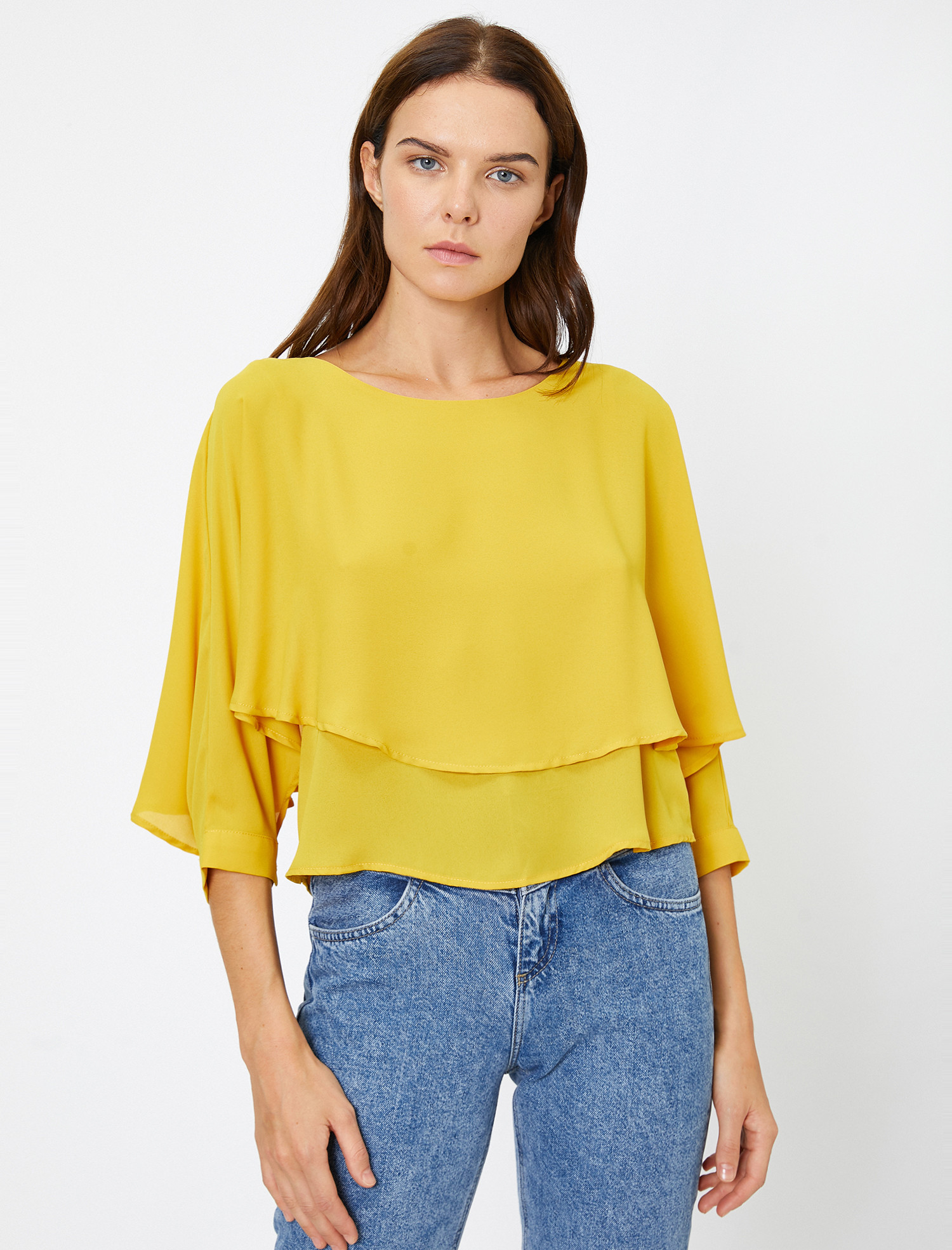 

Блузка Koton 0KAK63551EW-169 34 Yellow