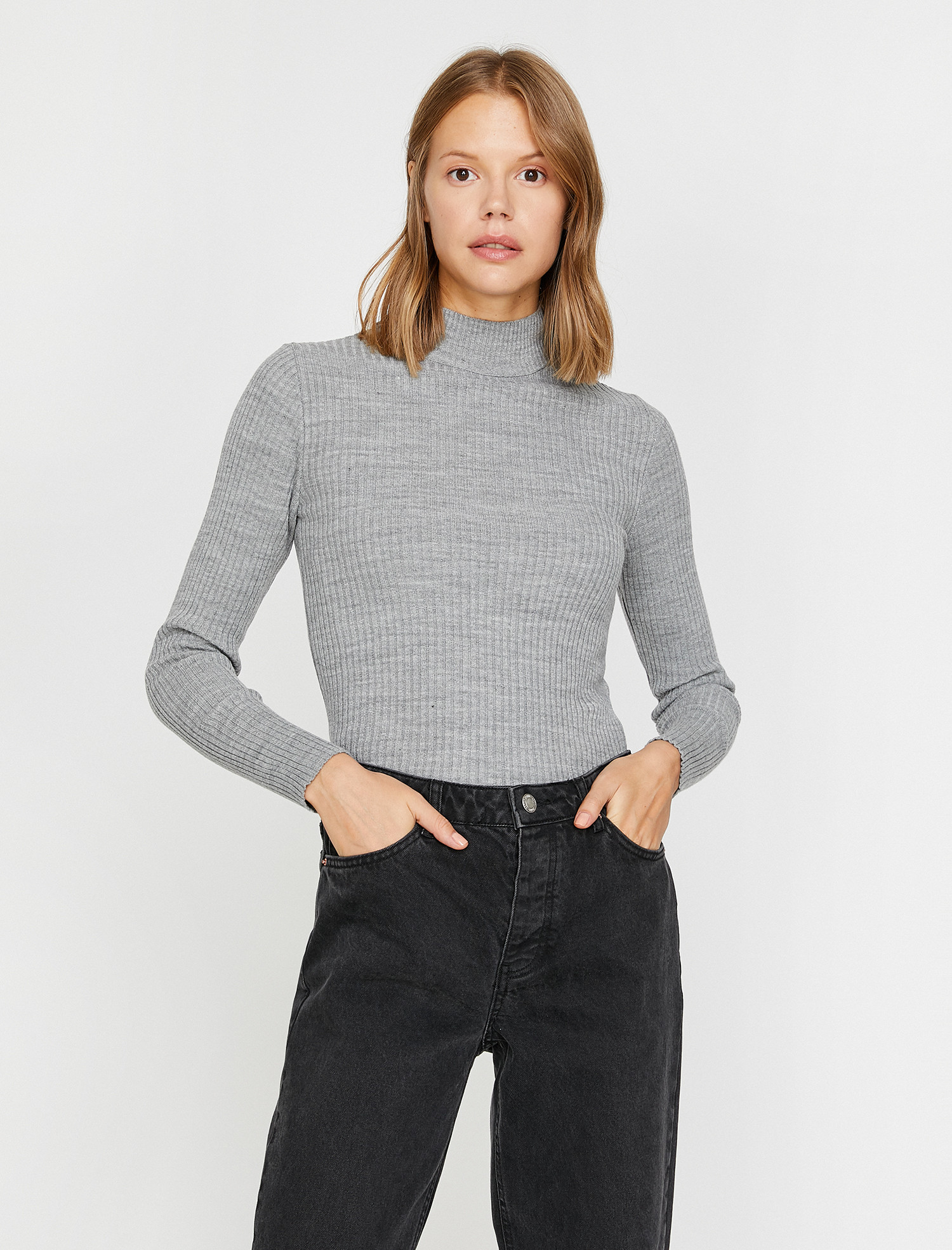 

Водолазка Koton 0KAK92817HT-027 L Grey