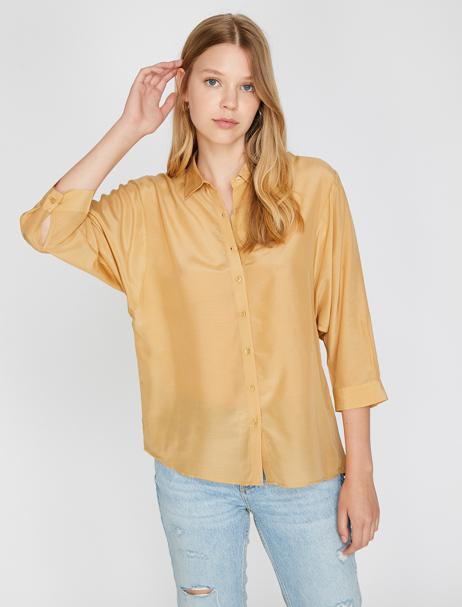 

Рубашка Koton 0KAK68319PW-115  Camel, Рубашка Koton 0KAK68319PW-115 36 Camel