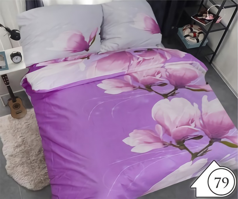 

Двустороннее постельное бельё 3D Homeeuro Магнолии 160 х 200 см, 4 эл. (3D-79)