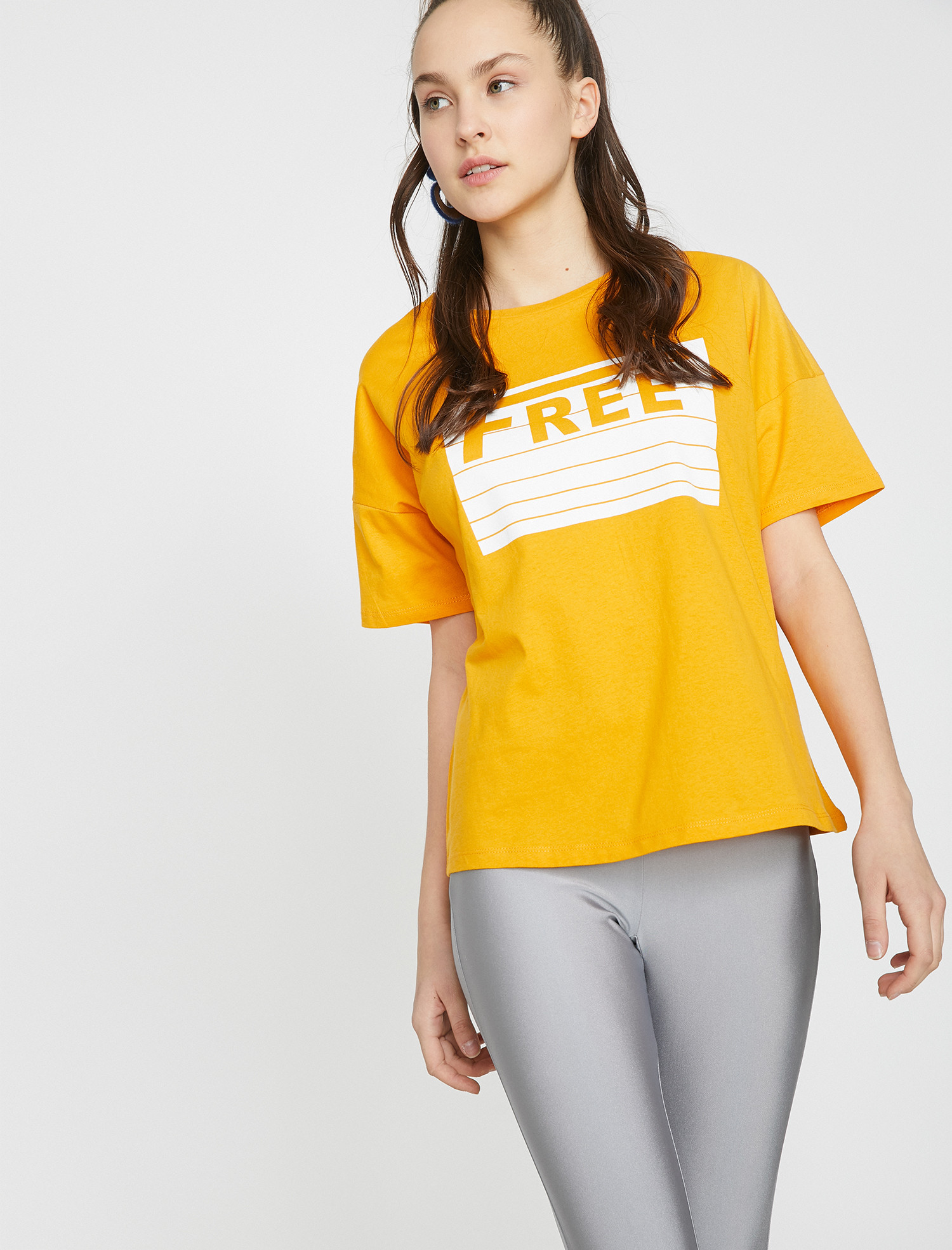 

Футболка Koton 9YAL18057IK-159 XL Mustard