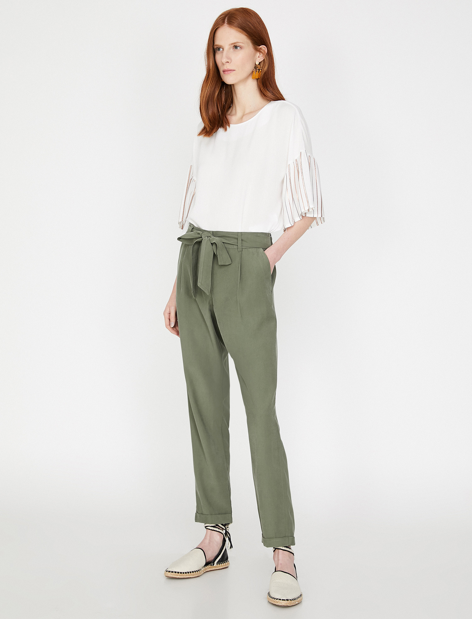 

Брюки Koton 9YAK42659OW-890  Khaki, Брюки Koton 9YAK42659OW-890 36 Khaki