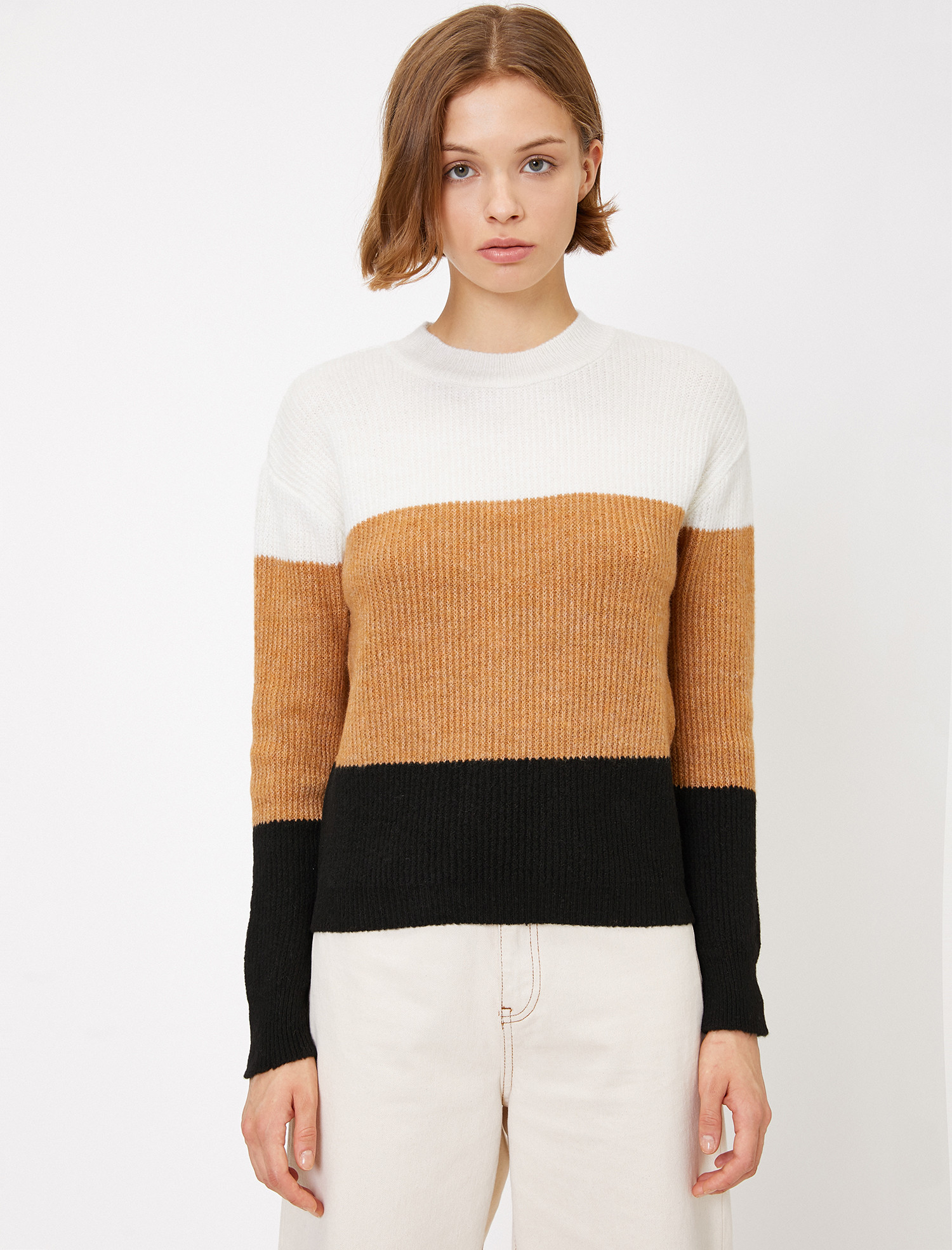 

Джемпер Koton 0KAK92845HT-L49 S Camel Stripe