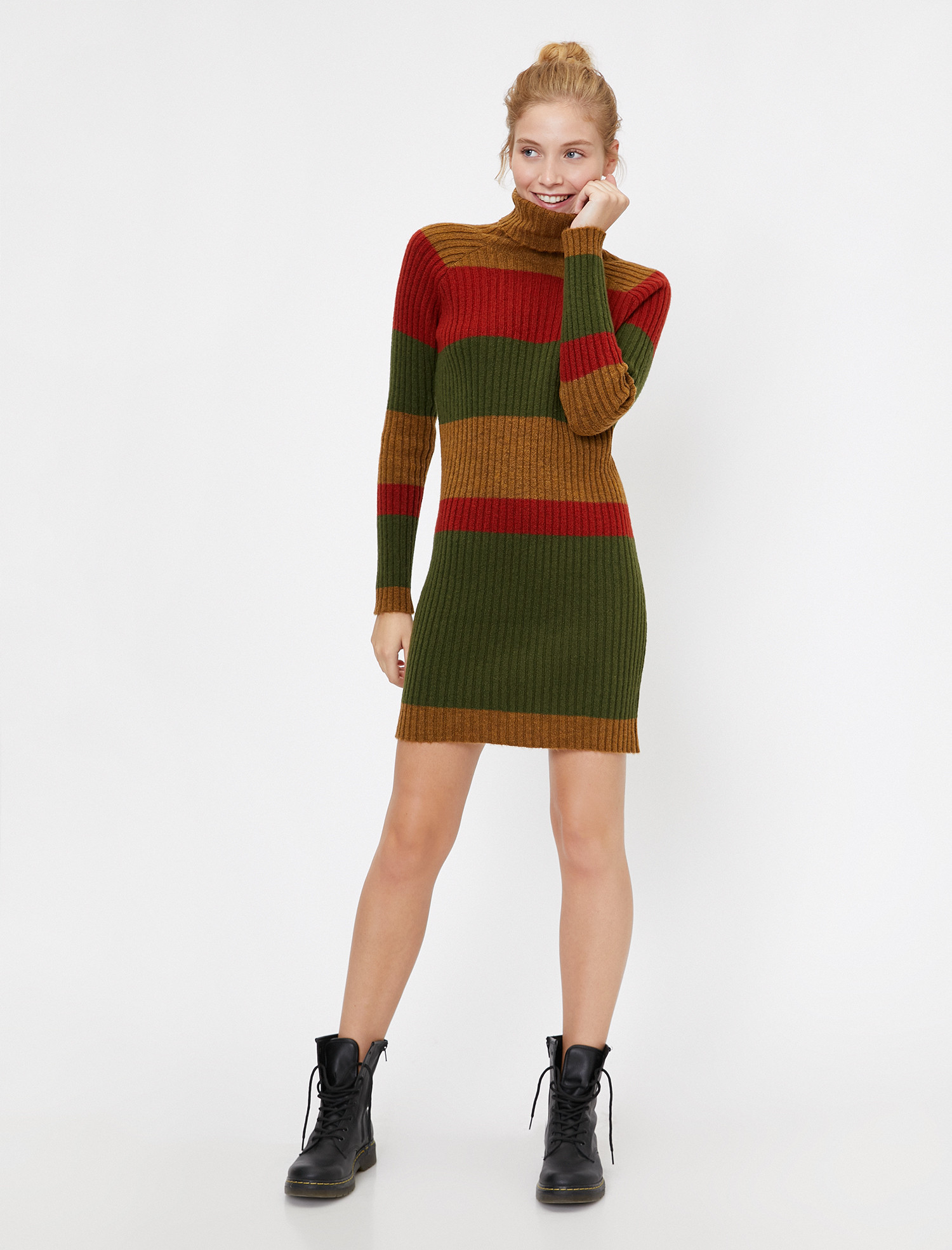 

Платье Koton 0KAL98130UT-Y61 XS Khaki Stripe