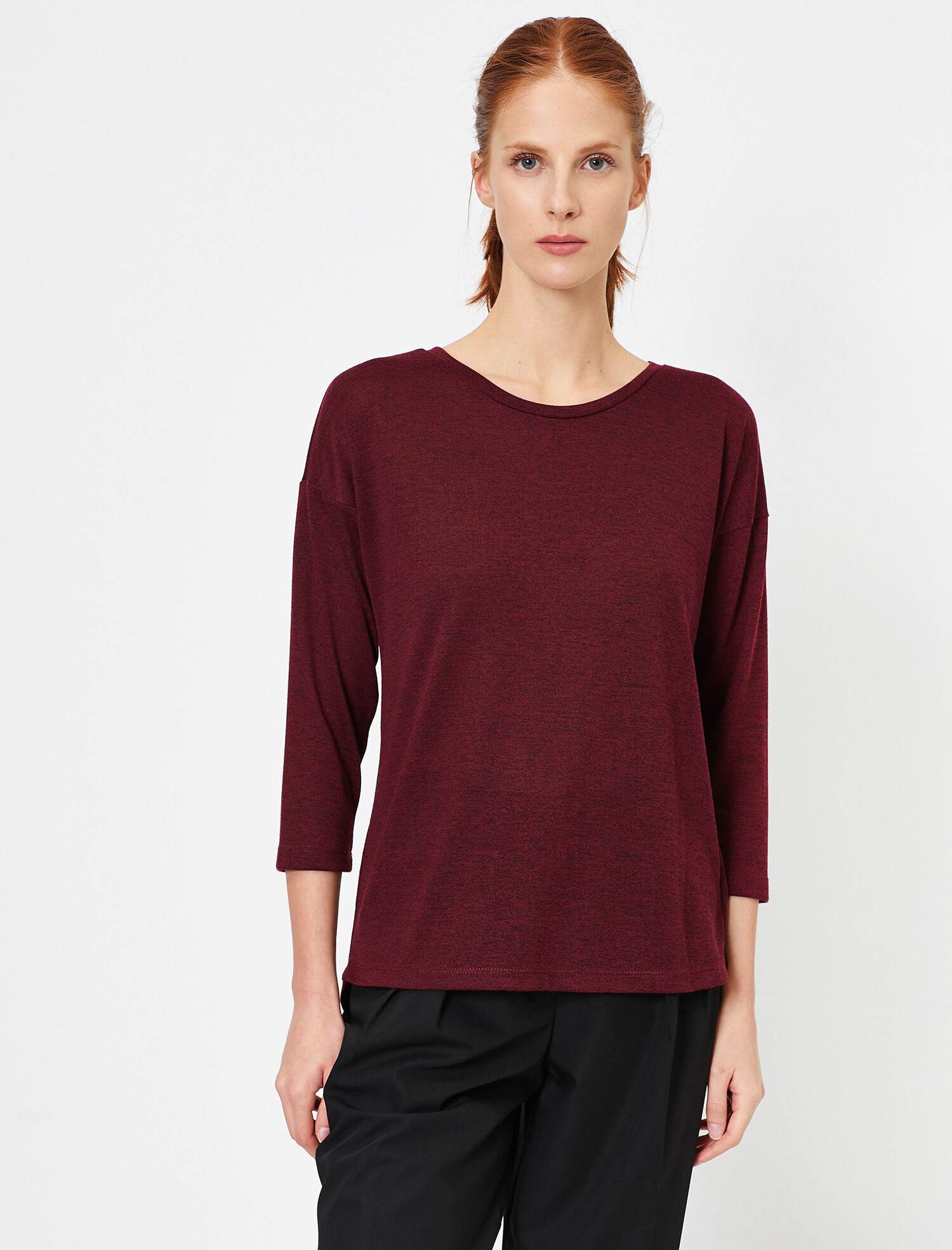 

Лонгслив Koton 0KAK12707OK-456  Wine, Лонгслив Koton 0KAK12707OK-456 L Wine