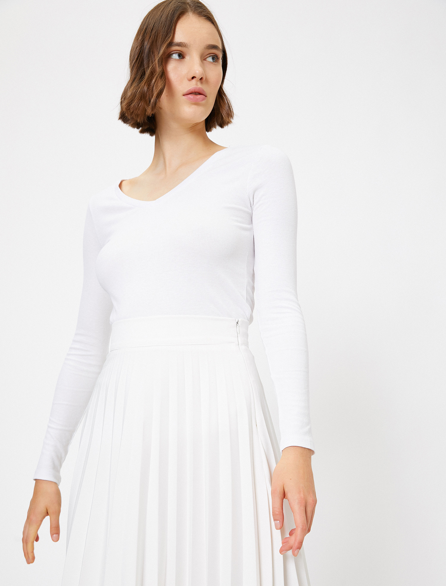 

Лонгслив Koton 0KAK12933UK-001 S Off White
