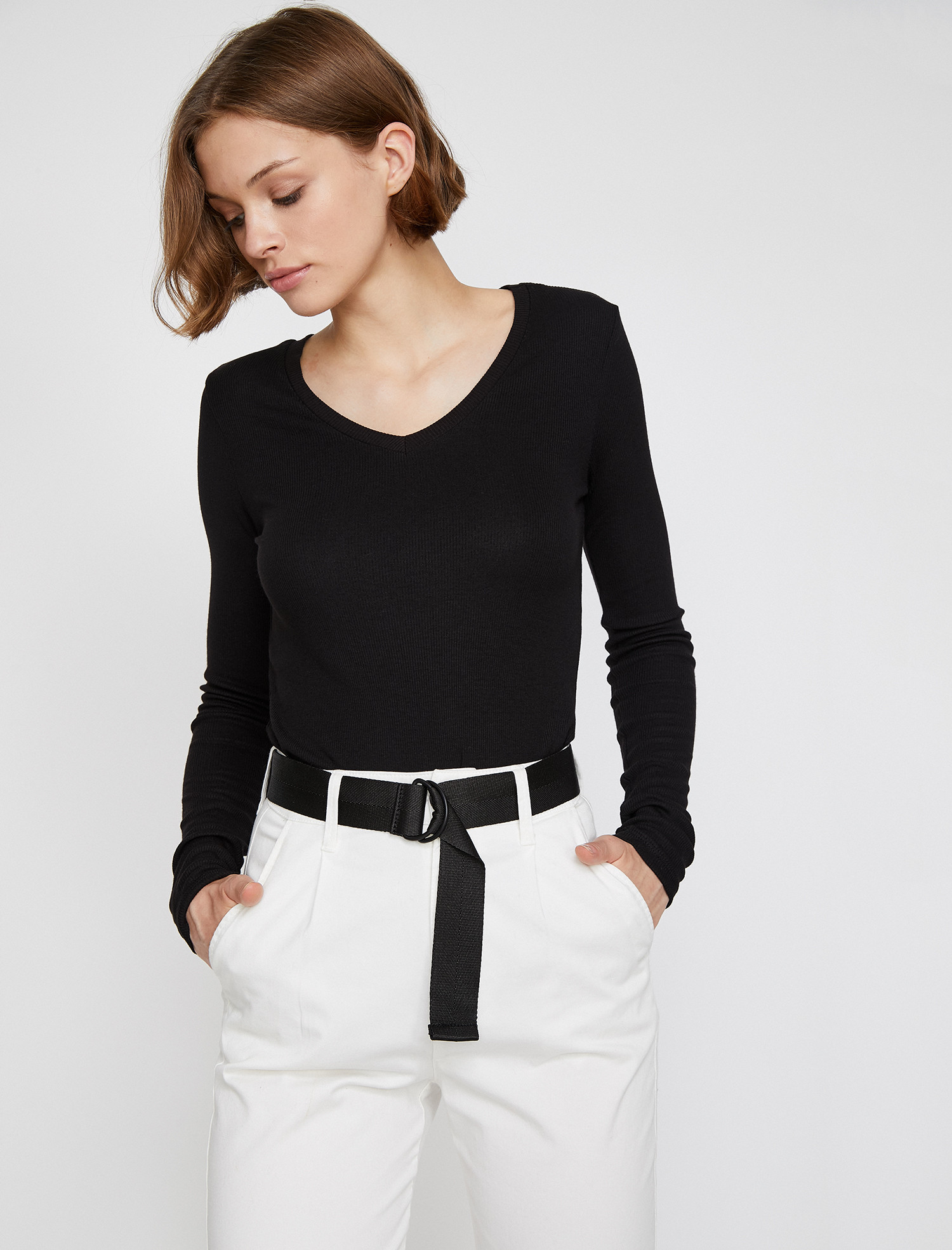 

Лонгслив Koton 0KAK12933UK-999 M Black